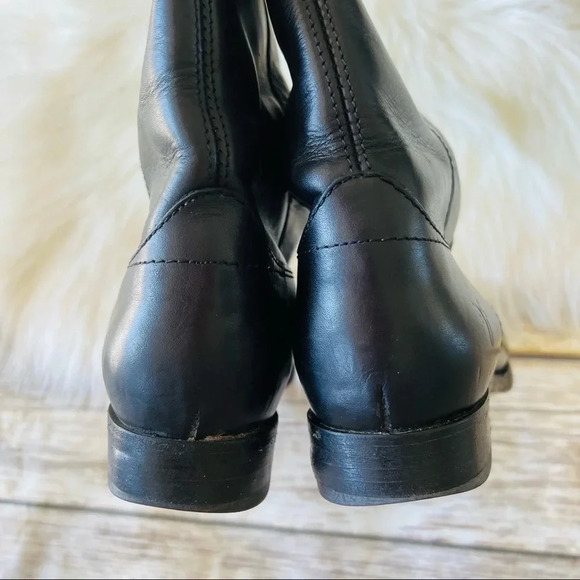 Frye Riding Boots Black Leather Sz 6 - Picture 10 of 12